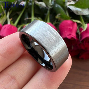 New Arrival Pipe Cut Brushed Finish 6MM 8MM Classic Tungsten Carbide Rings for Men Women - Dailylife Gift Comfort Fit Jewellery - The Jewellery Supermarket